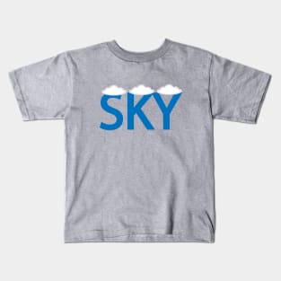 Sky Artistic Typography Design Kids T-Shirt